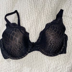 One Fab Fit Embellished Scallop Neckline Demi Bra